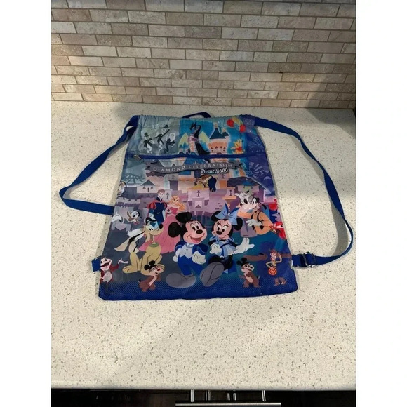 Disney Parks Diamond Celebration Disneyland resort drawstring backpack #36 - Picture 1 of 4